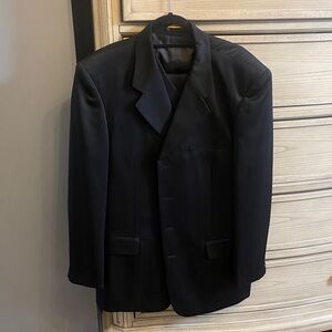 Black pinstriped Men's 3 piece suit